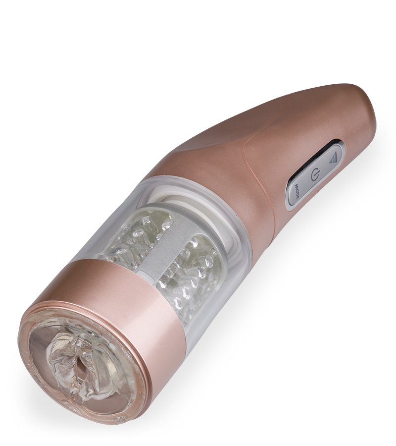 Alligator thrusting and rotating masturbator