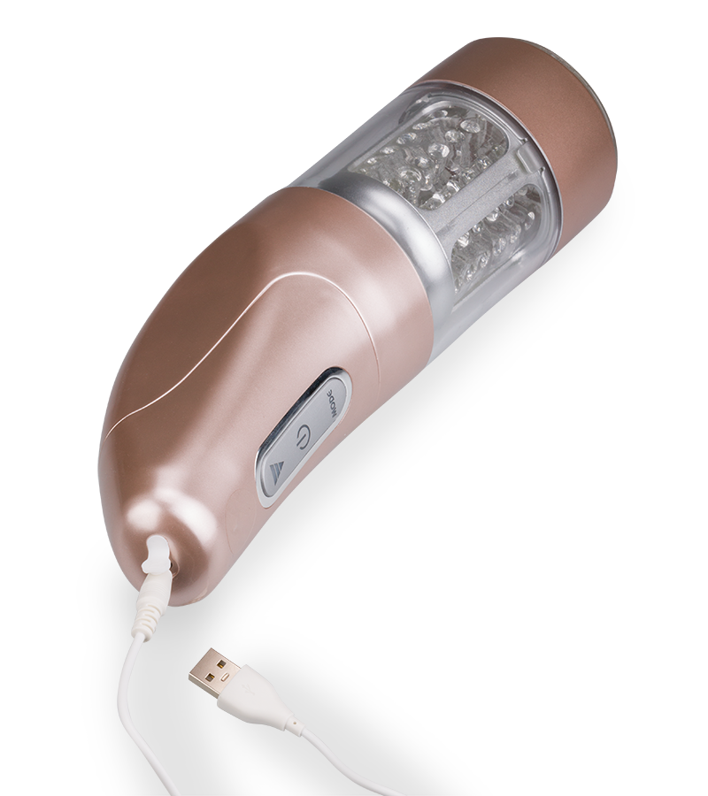 Alligator thrusting and rotating masturbator