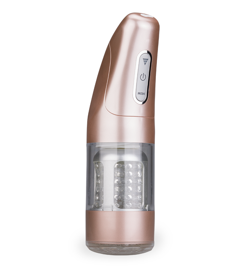 Alligator thrusting and rotating masturbator