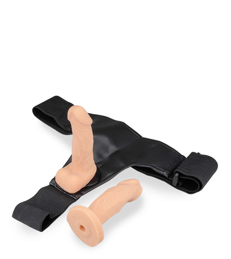 Anal strap-on harness with two mini dildos