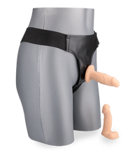 Load image into Gallery viewer, Anal strap-on harness with two mini dildos