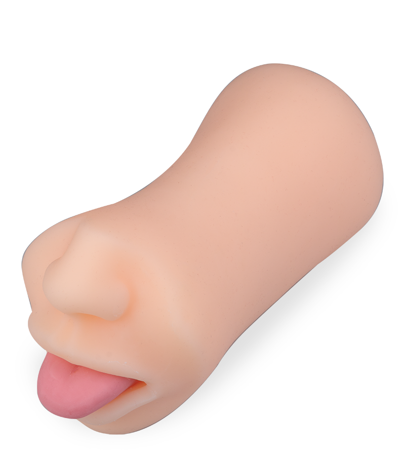 Angie blowjob stroker with cheeky tongue