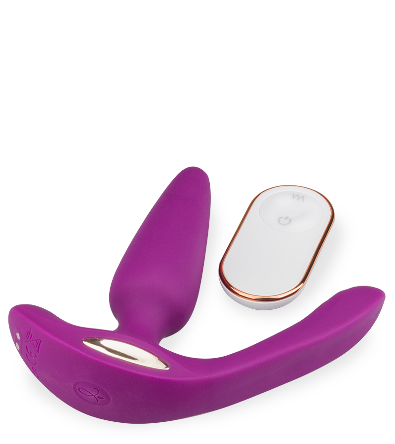 Athena butt plug with testicle or clit stimulator