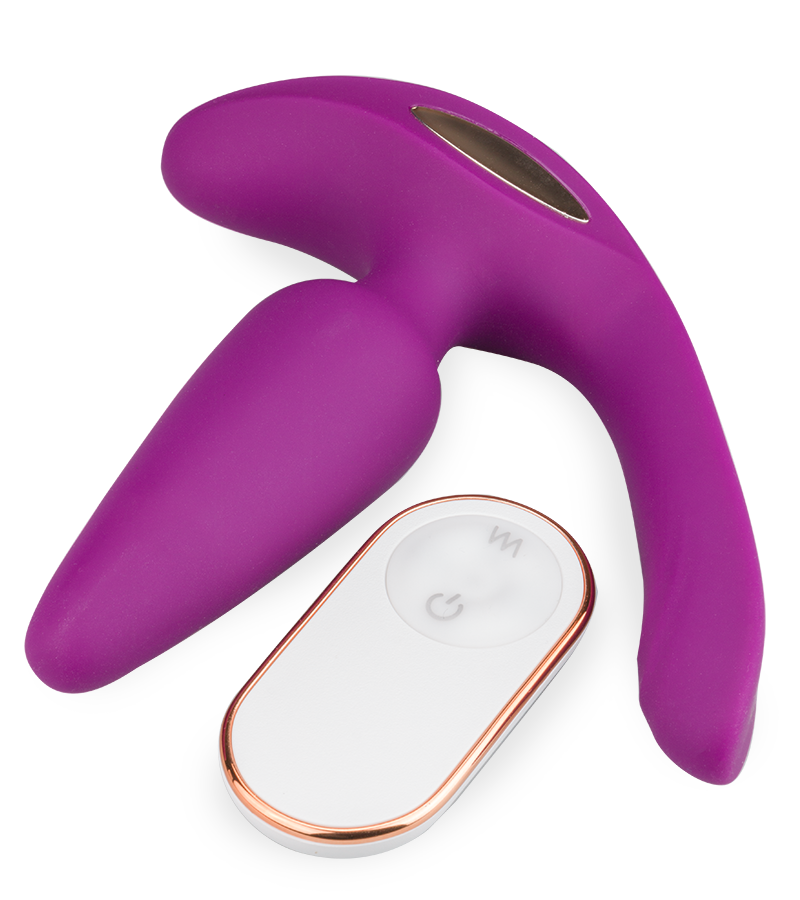 Athena butt plug with testicle or clit stimulator