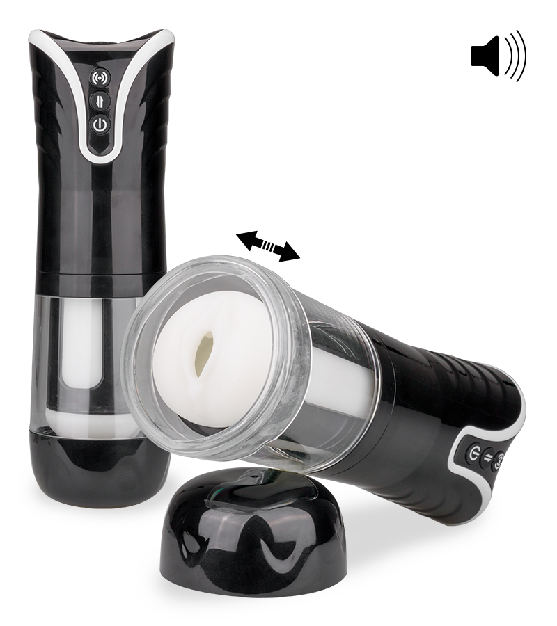 Automatic vibrating and thrusting masturbator