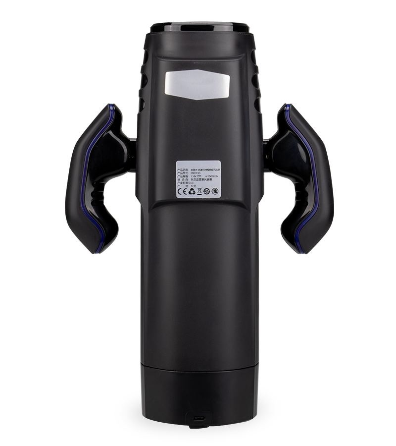 Awesome thrusting and sucking masturbator with handles