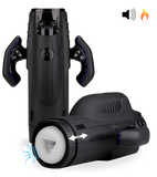 Awesome thrusting and sucking masturbator with handles