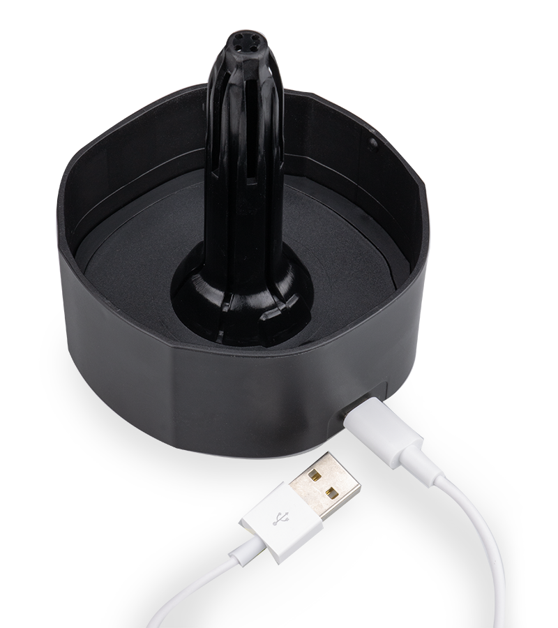 Awesome thrusting and sucking masturbator with handles