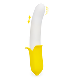 Banana silicone thrusting vibrator