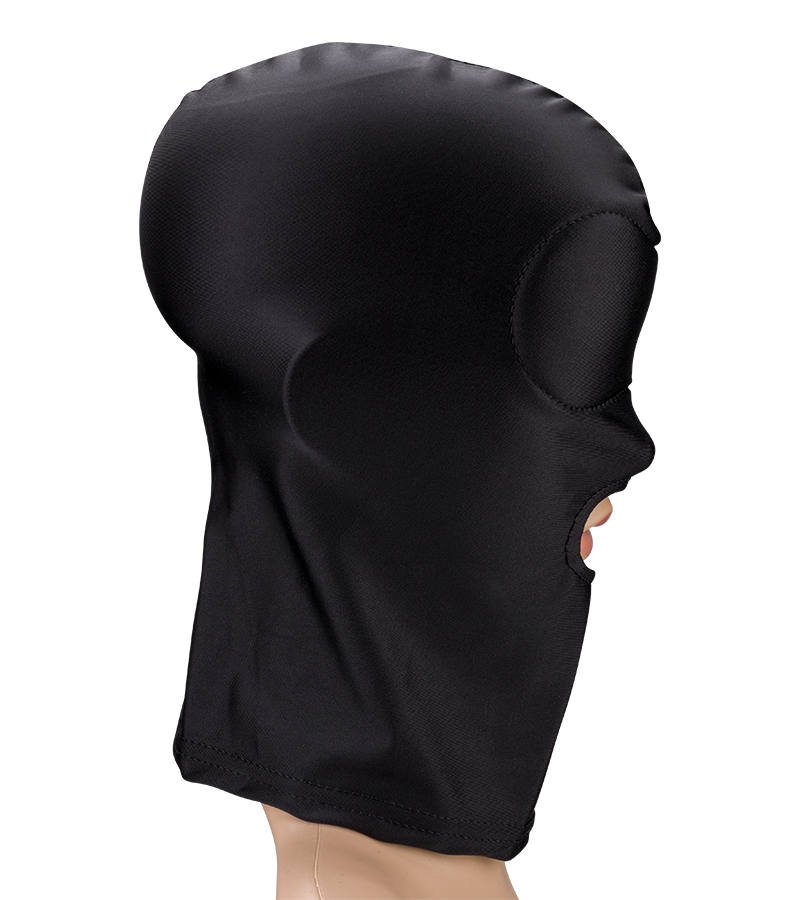 BDSM blackout hood with mouth opening