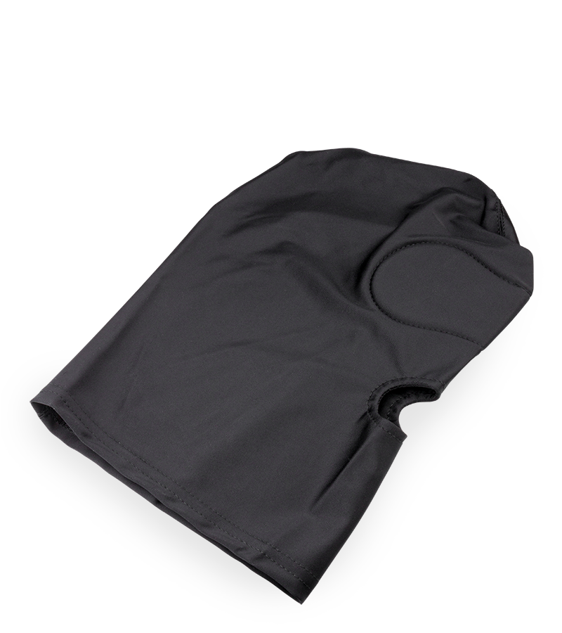 BDSM blackout hood with mouth opening