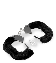 Load image into Gallery viewer, BDSM fur and metal handcuffs