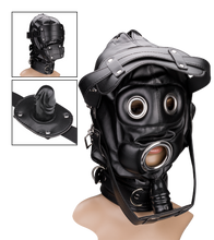 Load image into Gallery viewer, BDSM hood with mask and 2.25-inch ball gag