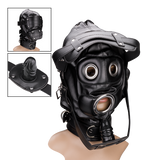 BDSM hood with mask and 2.25-inch ball gag