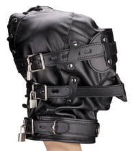 Load image into Gallery viewer, BDSM hood with mask and 2.25-inch ball gag