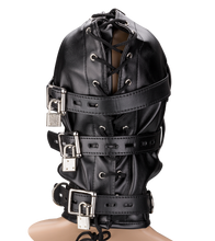 Load image into Gallery viewer, BDSM hood with mask and 2.25-inch ball gag