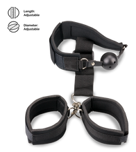 Load image into Gallery viewer, BDSM kit with ball gag and handcuffs