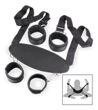 BDSM restraints with wrist and ankle ties