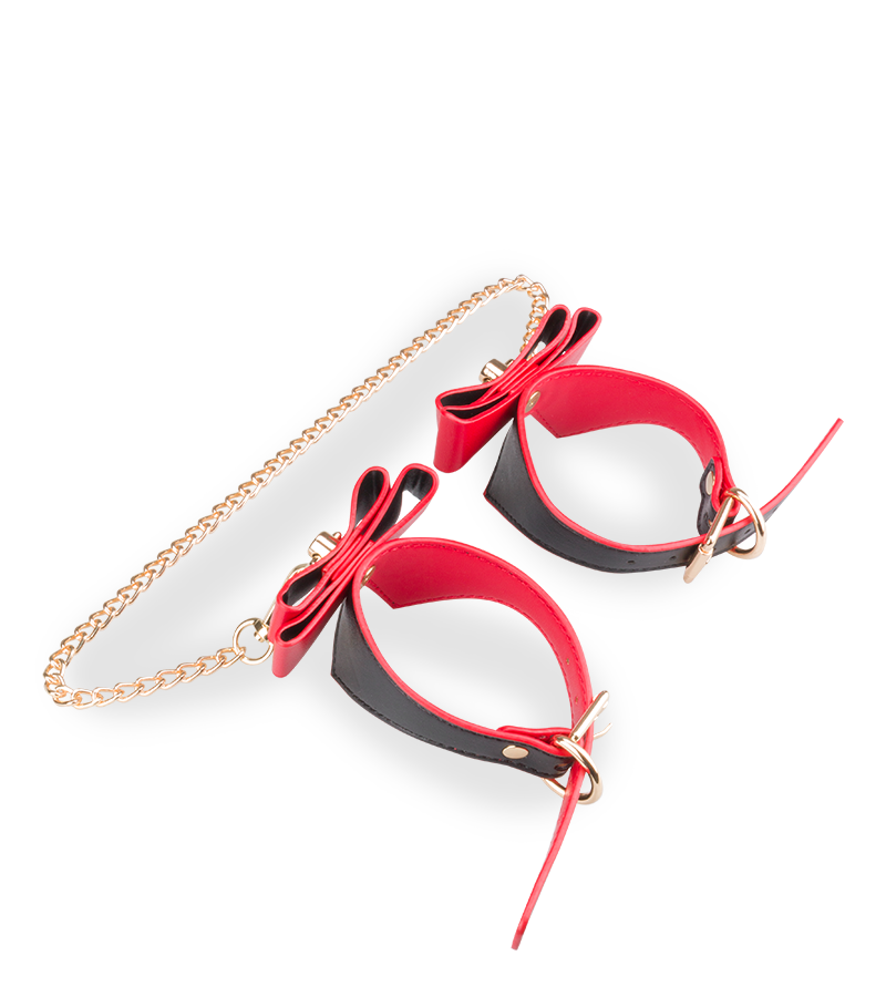 Be Mine bow tie ankle cuffs