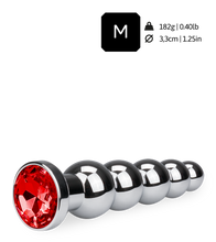 Load image into Gallery viewer, Beaded jewel butt plug – 7 Colours