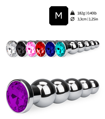 Beaded jewel butt plug – 7 Colours