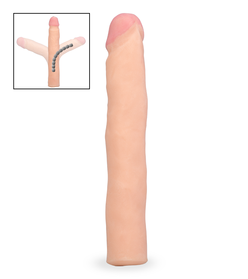 Bendable skeleton dildo without testicles - Medium