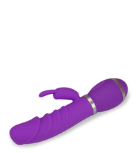 Load image into Gallery viewer, Big Head USB silicone rabbit vibrator