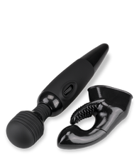 Load image into Gallery viewer, Black Fantasy Wand vibrator 2 heads