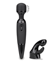 Load image into Gallery viewer, Black Fantasy Wand vibrator 2 heads