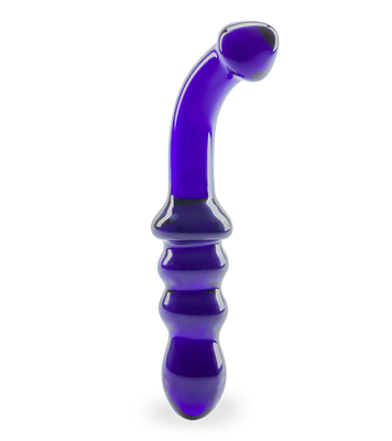 Blueberry glass dildo