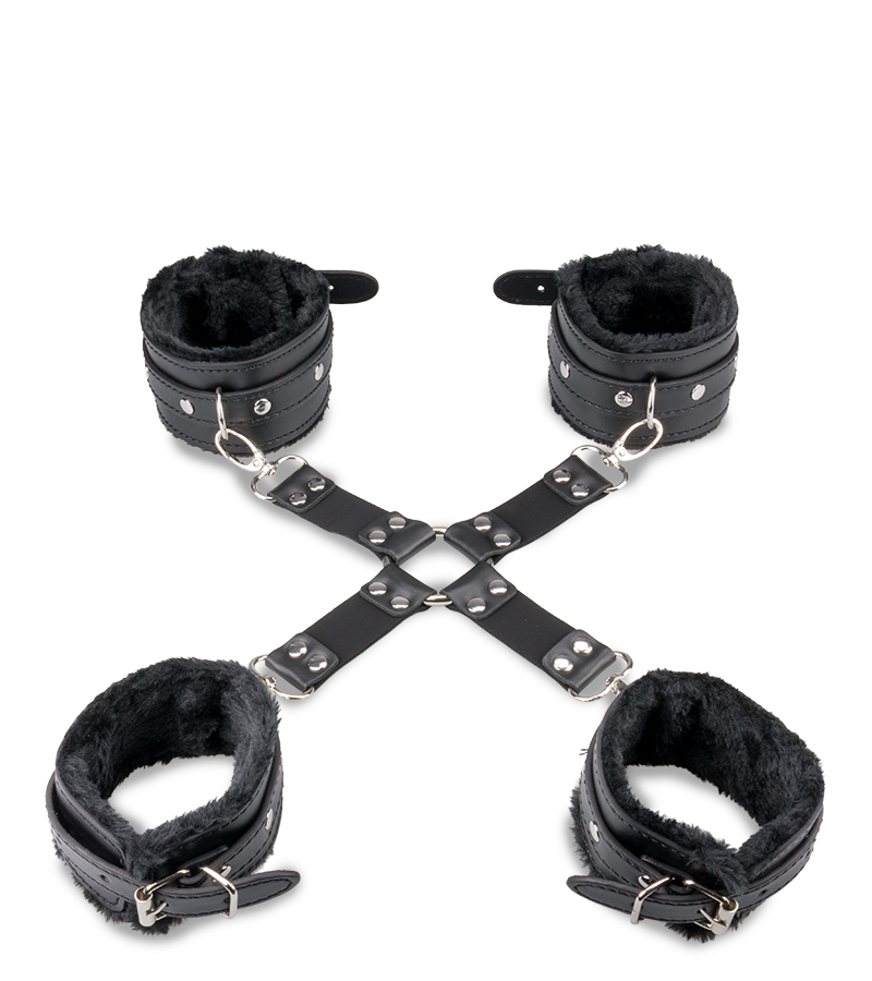 Bondage cross tie restraints