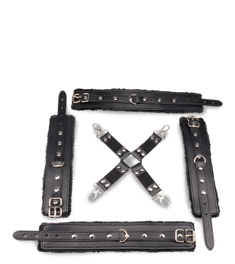Bondage cross tie restraints