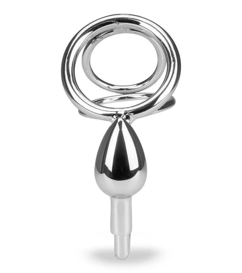 Bondy anal hook with triple cock ring