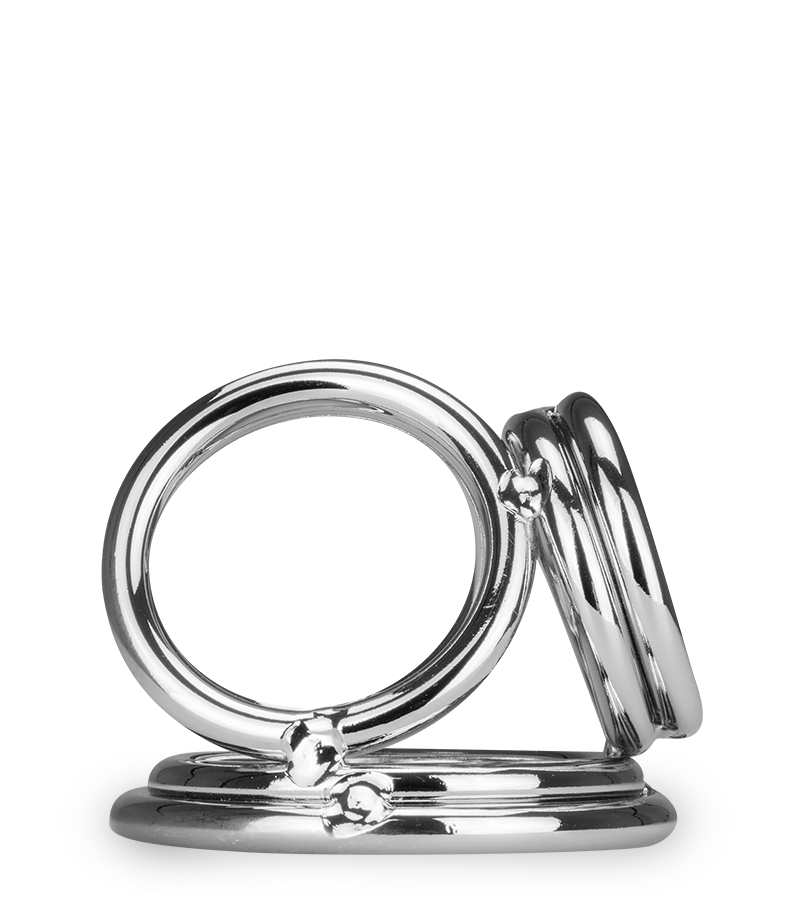 Bondy quadruple stainless steel cock ring