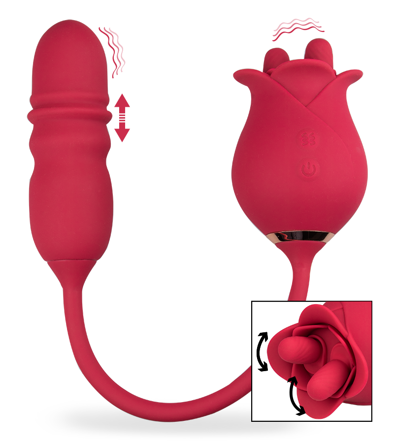Bora-Bora clit stimulator and thrusting vibrator