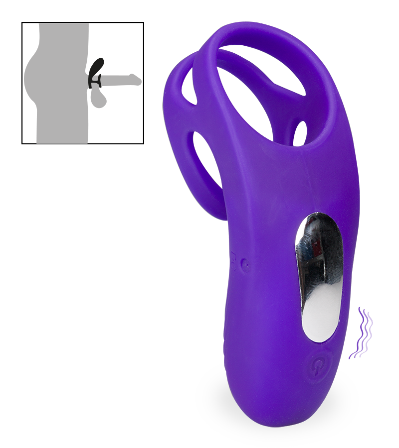 Bora clit-stimulating double cock ring