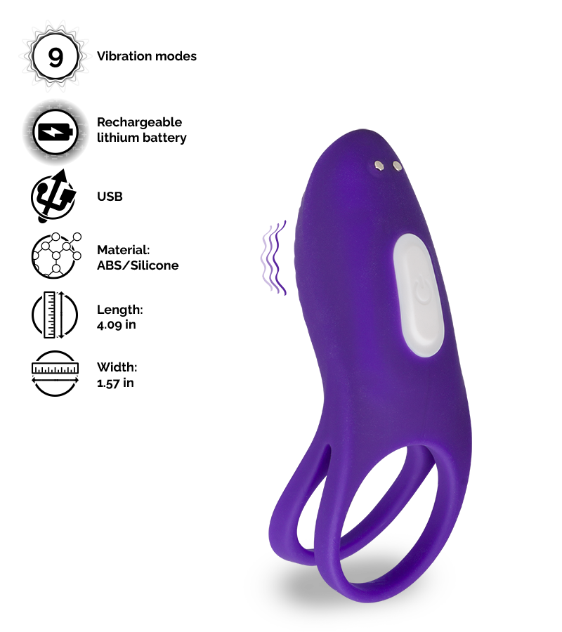 Bucci vibrating double cock ring with clitoral stimulator