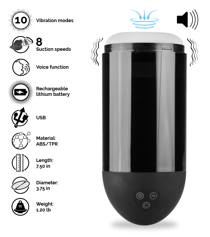 Bullet Cup vibration and suction masturbator