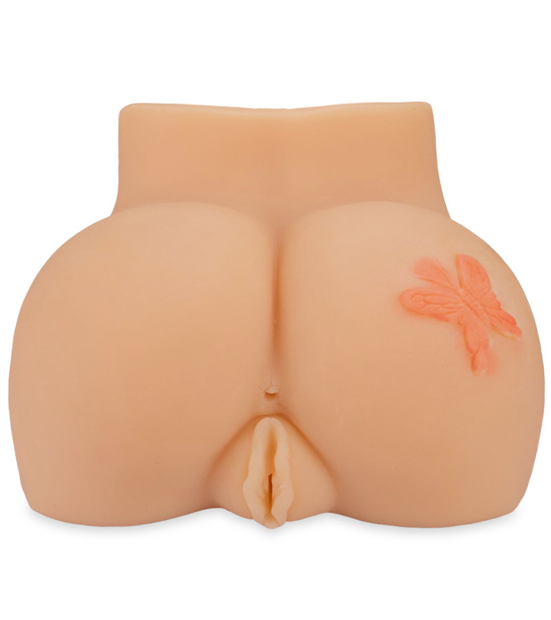 Butt masturbator with butterfly tattoo
