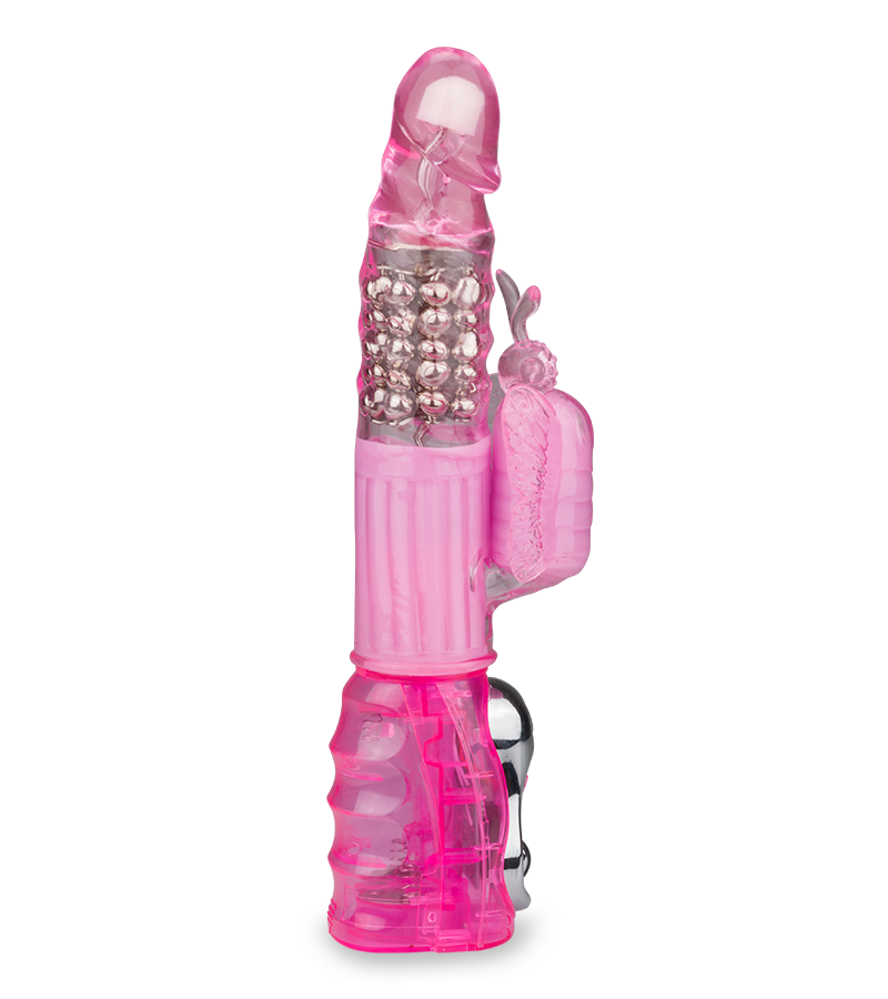 Butterfly extra-girthy rabbit vibrator