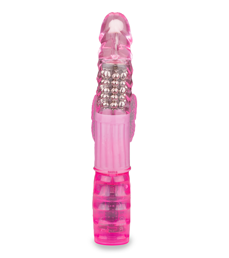 Butterfly extra-girthy rabbit vibrator
