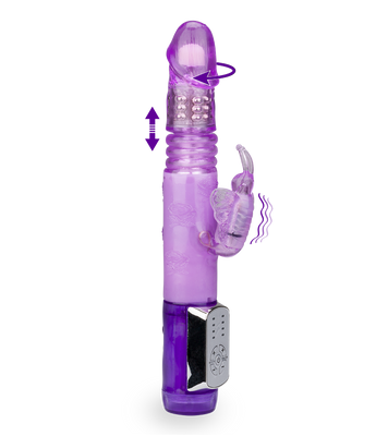 Butterfly Prince thrusting rabbit vibrator