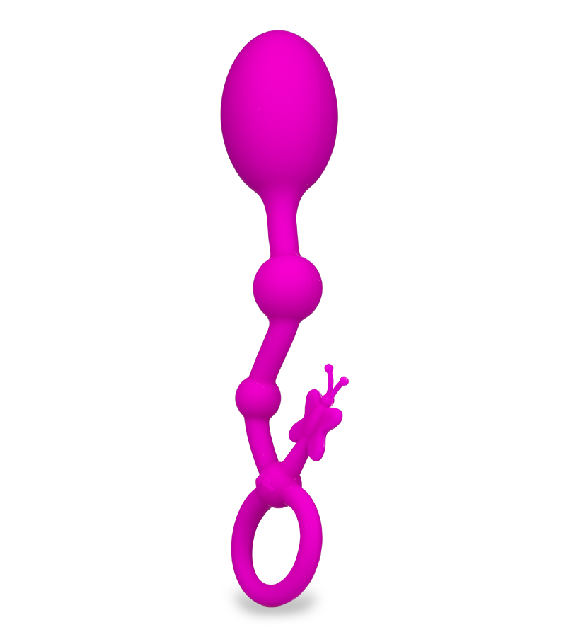 Butterfly silicone anal beads