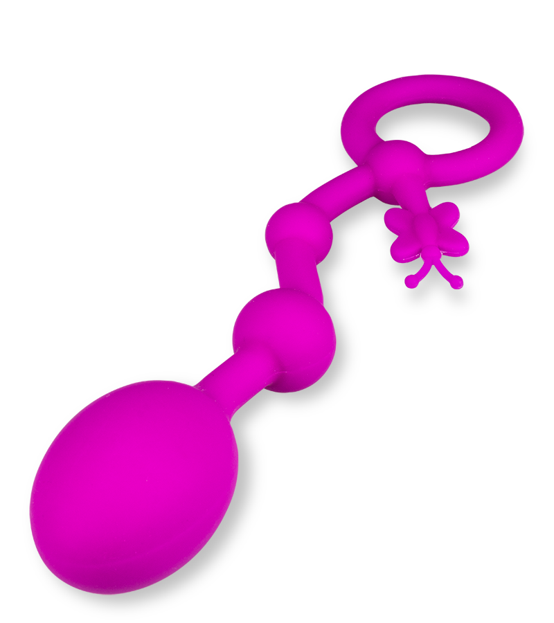 Butterfly silicone anal beads
