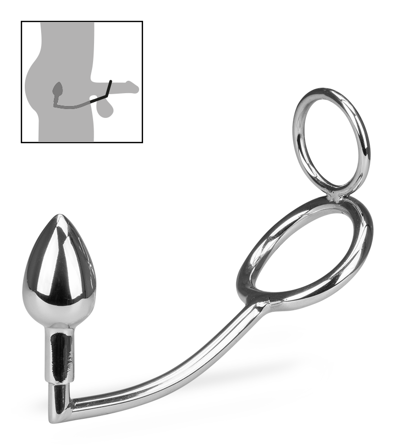 Captain Hook anal hook with double cock ring