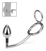 Load image into Gallery viewer, Captain Hook anal hook with double cock ring