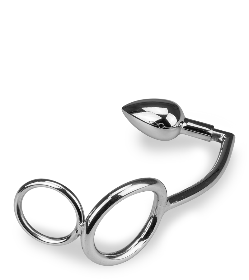 Captain Hook anal hook with double cock ring