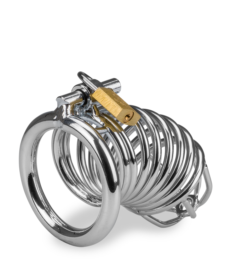 Captive penis chastity cage