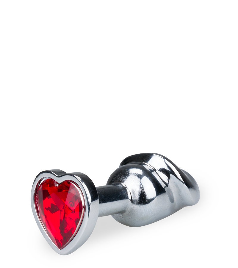 Cards penis-shaped butt plug with 4 jewels