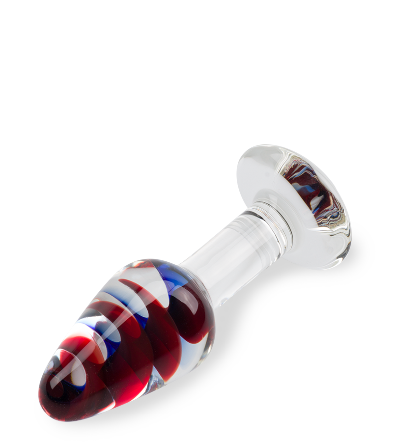 Carousel glass anal plug